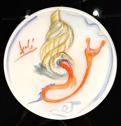 Salvador Dalí - Snail - Assiette en verre 2