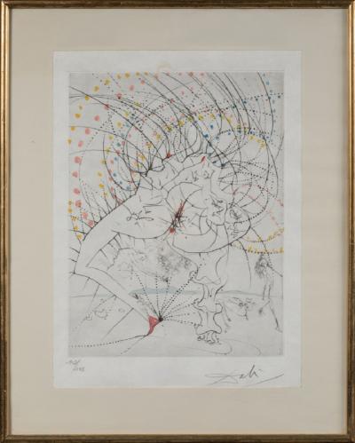 Salvador DALI - La femme-feuille - Pointe sèche signée au crayon 2