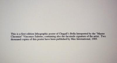 Marc CHAGALL (d’après) - La mariée aux fleurs - Lithographie 2