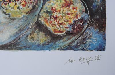 Marc CHAGALL (d’après) - La mariée aux fleurs - Lithographie signée et numérotée 2
