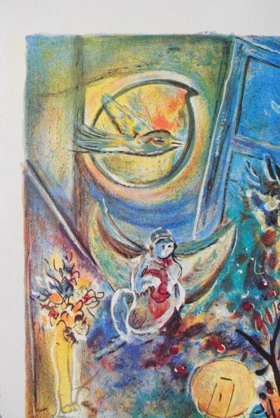 Marc CHAGALL (d’après) - La mariée aux fleurs - Lithographie signée et numérotée 2