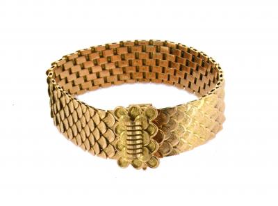 18k yellow gold bracelet, 1930s 2