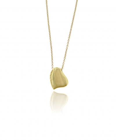 Collier Tiffany & Co en or jaune 18 carats, pendentif coeur coulissant. 2