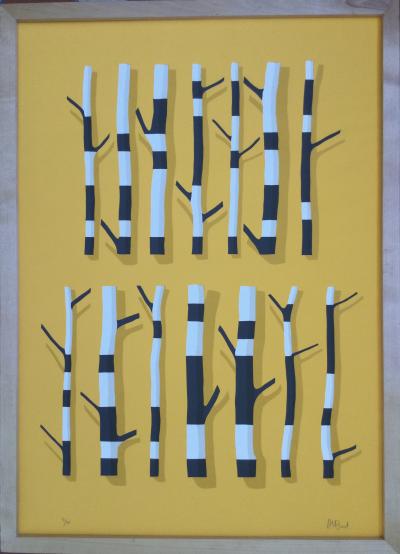 Jean-Paul ALBINET - Décoder le futur (code 128), 2002 - Lithographie originale signēe 2