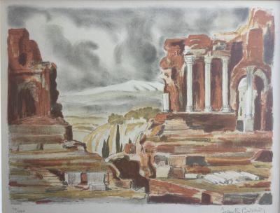 Jean-Eugène BERSIER - L’Acropole - Lithographie originale signée 2