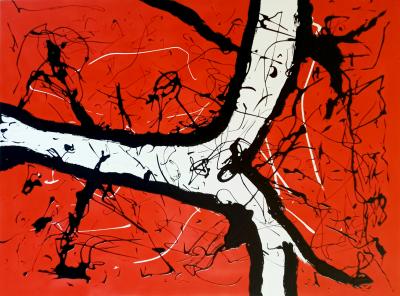 HAYVON - Red Liquides, 2021 - Acrylique sur toile 2