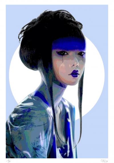 Karl Kox - Cyber Geisha III, 2021 - Sérigraphie signée au crayon