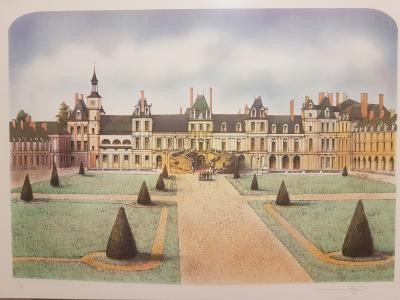 Rolf RAFFLEWSKI - Château de Fontainebleau - Original lithograph signed in pencil 2