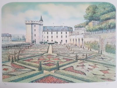 Rolf RAFFLEWSKI  - Château de Villandry -  Lithographie originale signée au crayon 2