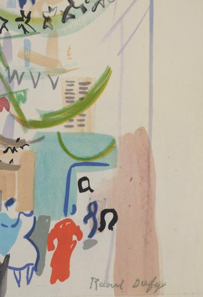 Raoul DUFY- Salon des Tuileries, Exposition au Palais de la Méditerranée, Nice, 1957 - Affiche lithographique originale 2