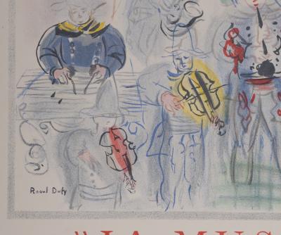 Raoul DUFY- Galerie 65 Cannes, La Musique, 1962 - Affiche lithographique originale 2