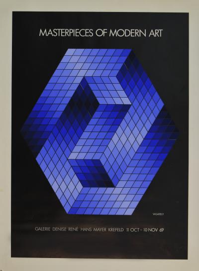 Victor VASARELY - Masterpieces of Modern Art, 1969 - Original silkscreen poster 2