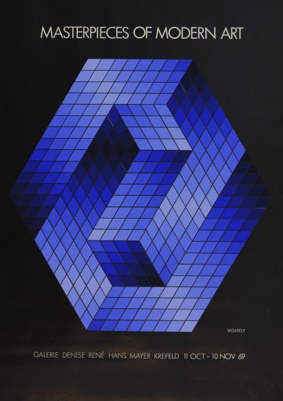 Victor VASARELY - Masterpieces of Modern Art, 1969 - Original silkscreen poster 2