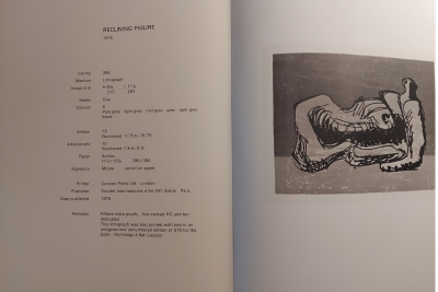 Henry MOORE - Reclining figure, Hommage à San Lazzaro, 1975 -  Lithographie originale 2