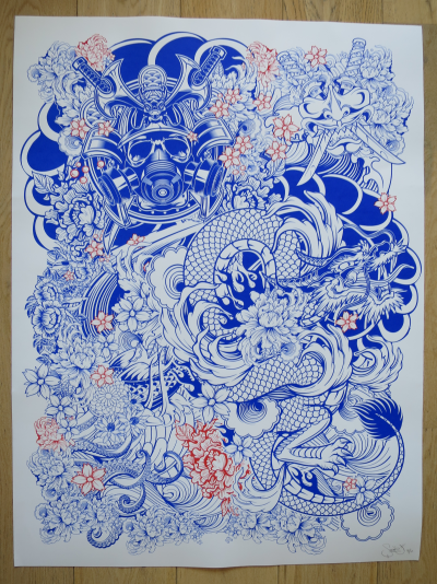 Julien Soone - Samourai, 2018 - Impression signée au crayon 2