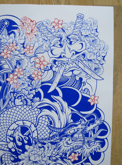 Julien Soone - Samourai, 2018 - Impression signée au crayon 2