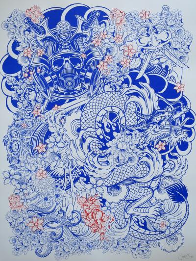 Julien Soone - Samourai, 2018 - Impression signée au crayon 2