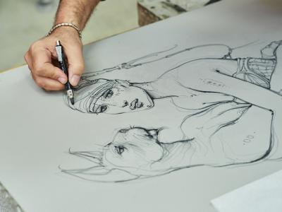 Enki BILAL- Transhumans 1, 2021 - Lithographie originale signée au crayon 2