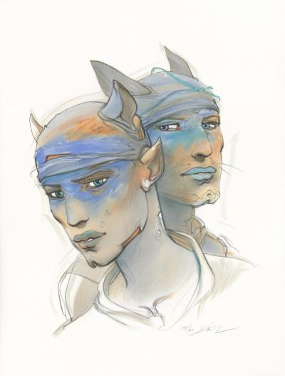 Enki BILAL- Transhumans 2, 2021 - Lithographie originale signée au crayon 2