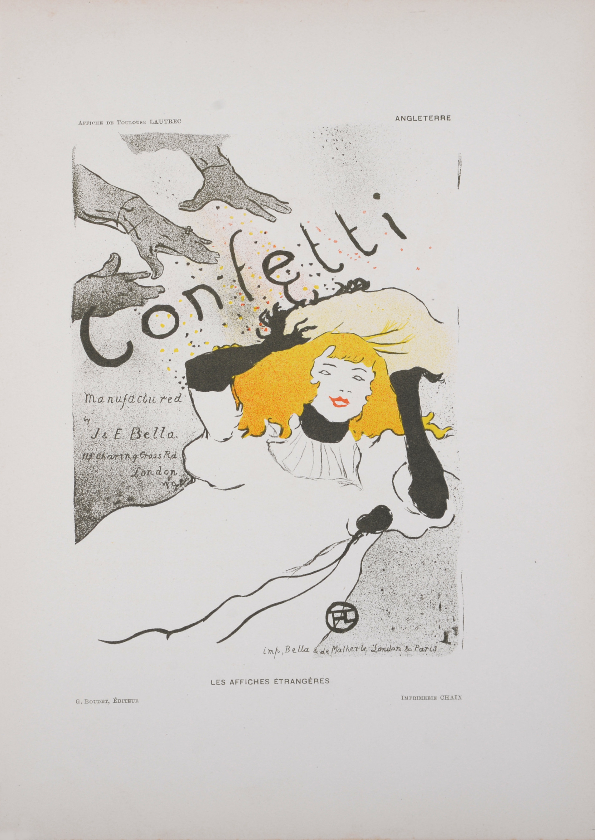 Henri de TOULOUSE- LAUTREC - Confetti, C. 1897 - Litografia