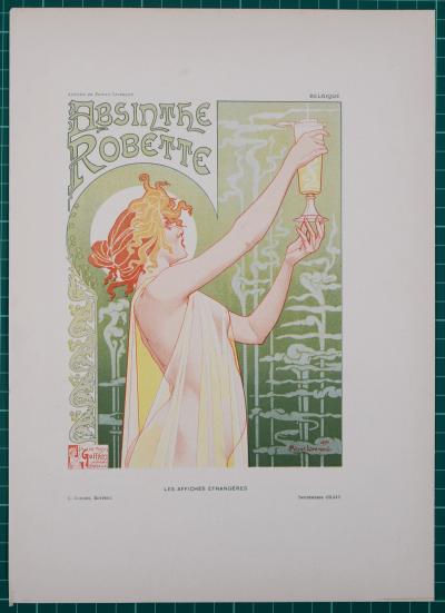 Henri PRIVAT-LIVEMONT - Absinthe Robette, vers 1897 - Lithographie originale 2