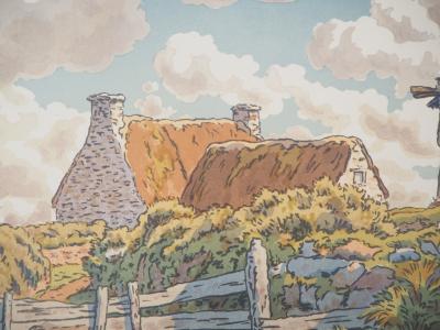 Henri RIVIERE - Bretagne, Le Vieux moulin à Loguivy, 1910 - Lithographie originale Signée 2