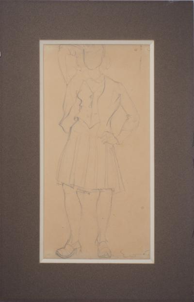 Emile Othon FRIESZ - Femme debout, c. 1920 - Dessin original, signé 2