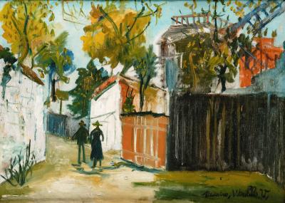 Maurice UTRILLO - Le Moulin de la Galette à Montmartre, c. 1918 - Huile sur toile originale, Signée 2