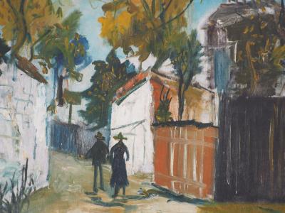 Maurice UTRILLO - Le Moulin de la Galette à Montmartre, c. 1918 - Huile sur toile originale, Signée 2