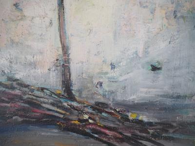 Robert SAVARY - Spring, Tree in bloom - Oil on canvas, signed 2
