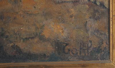 Louis TOFFOLI - Village fortifié en Espagne - Huile sur toile, Signée 2