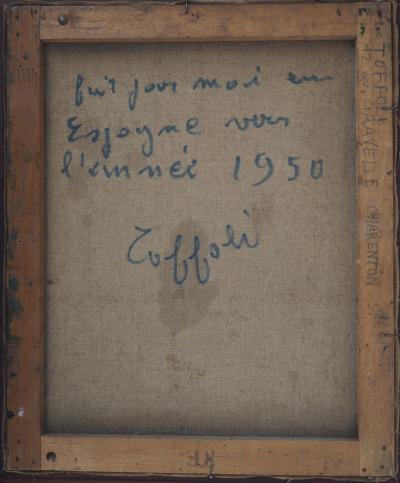 Louis TOFFOLI - Village fortifié en Espagne - Huile sur toile, Signée 2