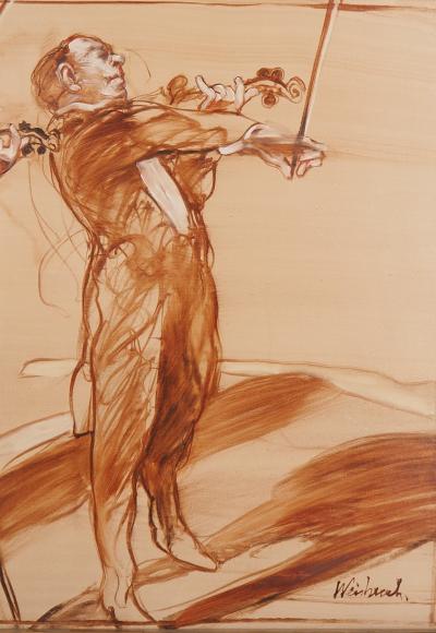 Claude WEISBUCH - Musique, Concerto pour deux violons - Huile sur toile signée 2