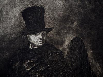 Edouard MANET - Le Buveur d’absinthe. 1860 - Gravure originale 2