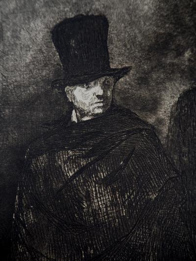Edouard MANET - Le Buveur d’absinthe. 1860 - Gravure originale 2