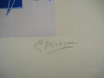 Georges BRAQUE - Oiseau bleu dans le ciel, 1960 - Gravure originale, Signée au crayon 2