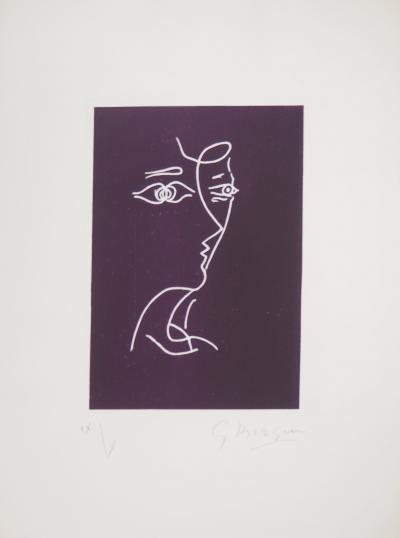 Georges BRAQUE - Femme de profil, 1960 - Lithographie originale, Signée au crayon 2