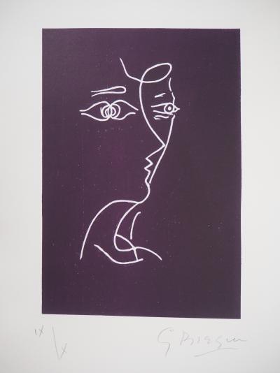 Georges BRAQUE - Femme de profil, 1960 - Lithographie originale, Signée au crayon 2