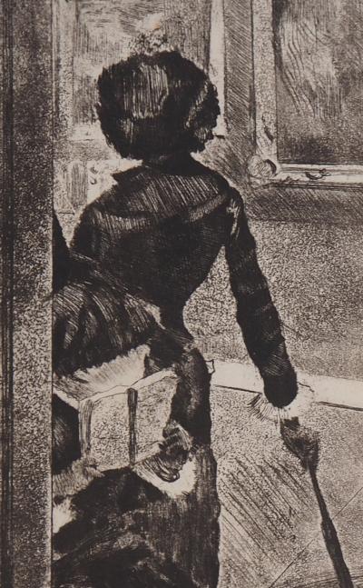Edgar DEGAS : Au Louvre, la peinture, Mary Cassatt - Gravure originale 2