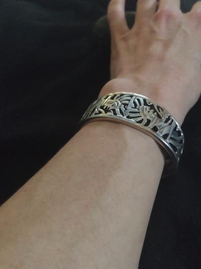 Bracelet Manchette Vintage en Argent 925 TAXCO MEXICO. 2