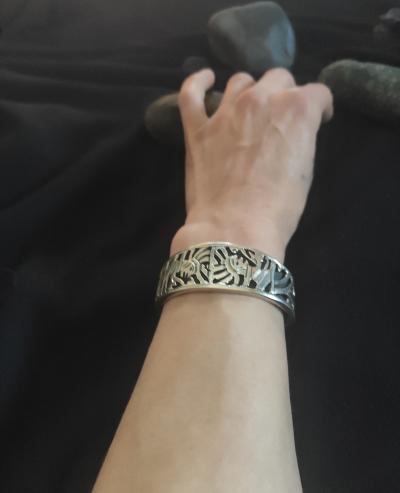 Bracelet Manchette Vintage en Argent 925 TAXCO MEXICO. 2
