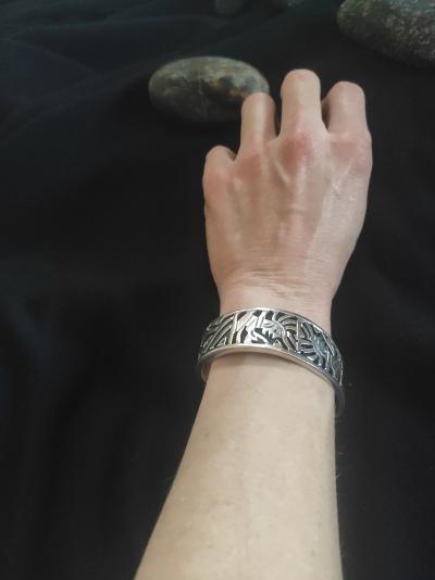 Bracelet Manchette Vintage en Argent 925 TAXCO MEXICO. 2