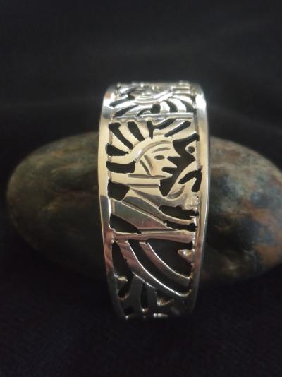 Bracelet Manchette Vintage en Argent 925 TAXCO MEXICO. 2