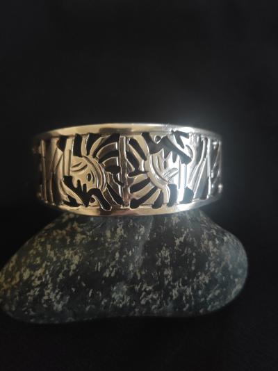 Bracelet Manchette Vintage en Argent 925 TAXCO MEXICO. 2