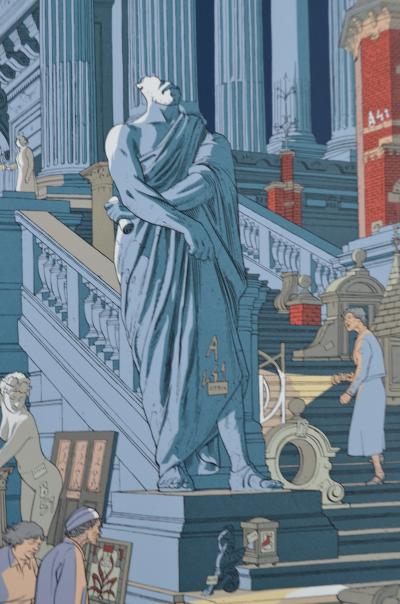 François Schuiten - Souvenirs de Bruxelles, 2000  - Sérigraphie signée 2