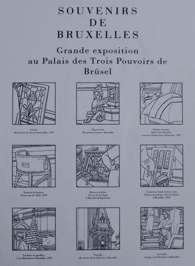 François Schuiten - Souvenirs de Bruxelles, 2000  - Sérigraphie signée 2