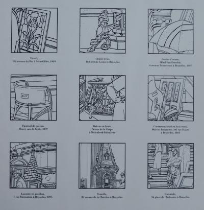 François Schuiten - Souvenirs de Bruxelles, 2000  - Sérigraphie signée 2