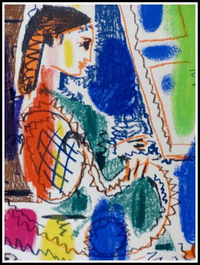 Pablo PICASSO (d’après) - l’Atelier de CANNES , 1958 - Lithographie 2