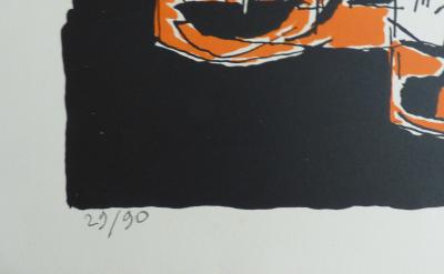 Gabriel PARIS- Les bouteilles du plaisir, 1980 - Lithographie originale signée 2