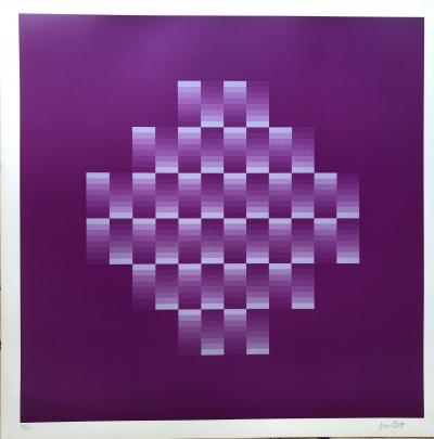 Jim BIRD - Tribute to Vasarely, 1972 - Photolithographie sur papier 2